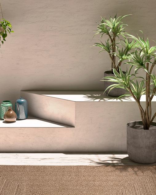 Alfombra de Exterior Efecto Yute Acra 5001 274 Natural