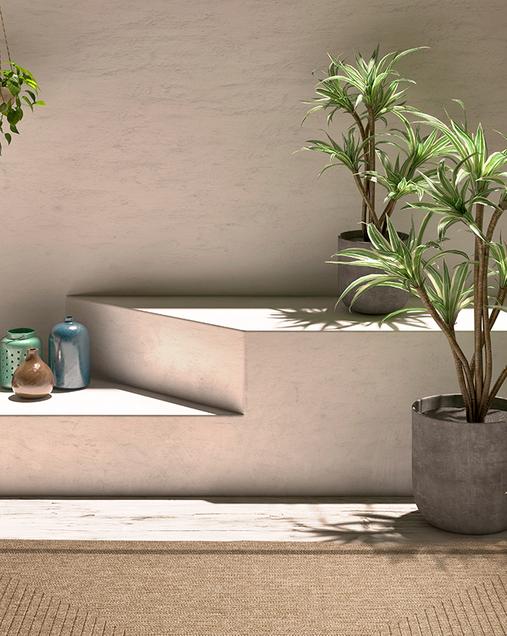 Alfombra de Exterior Efecto Yute Acra 5011 274 Natural