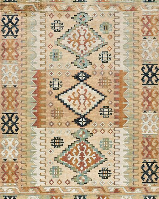 Alfombra Étnica en viscosa Antalia 711 21 Multi
