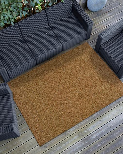 Alfombra Lisa Indoor-Outdoor Asia 8209 Marron