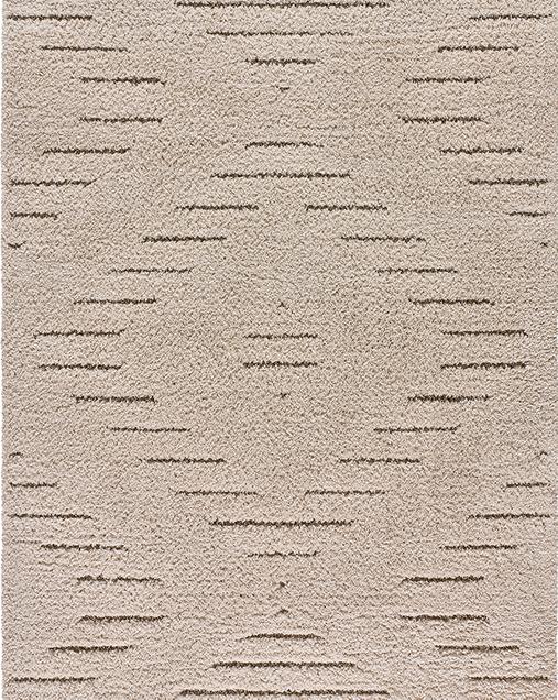 Alfombra Shaggy de estilo nórdico Atesa 80366 41 Crema