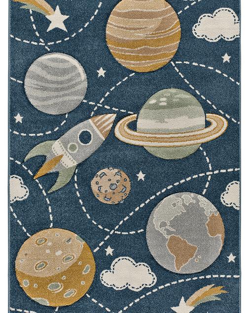 Alfombra Infantil Planetas Balloon 40365 07 Azul