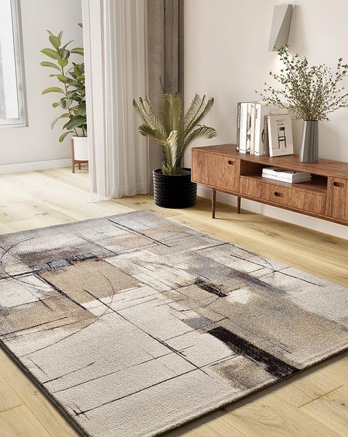 Alfombra Geométrico Beruti 12921 02 Beige