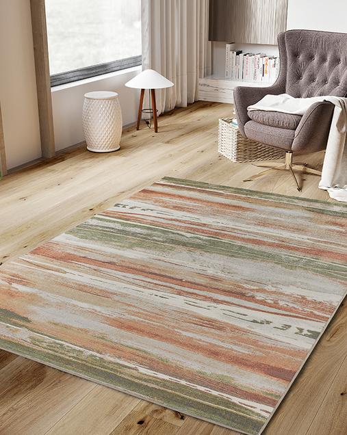 Alfombra Geométrica en viscosa Bleik 30 21 Multi