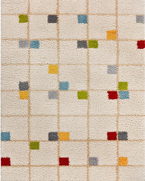 Alfombra Shaggy Estilo Geométrico Bremen 8820 21 Multi