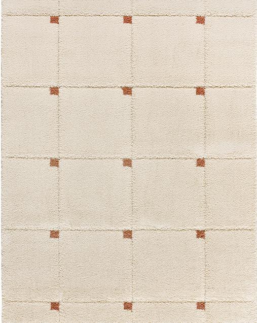 Alfombra Shaggy Estilo Geométrico Brenda 8830 05 Caldera