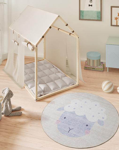 Alfombra Infantil Lavable Candy 24063 41 Crema