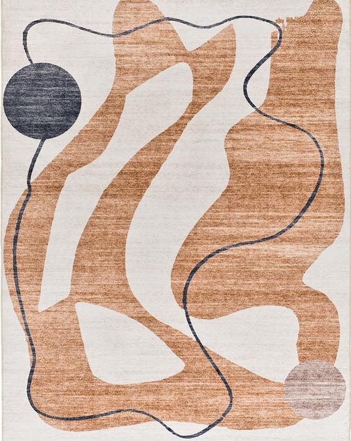 Alfombra Abstracta Class 22053 03 Naranja