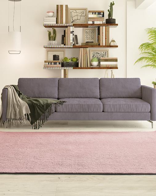 Alfombra Lisa Coraline Liso 40 Rosa