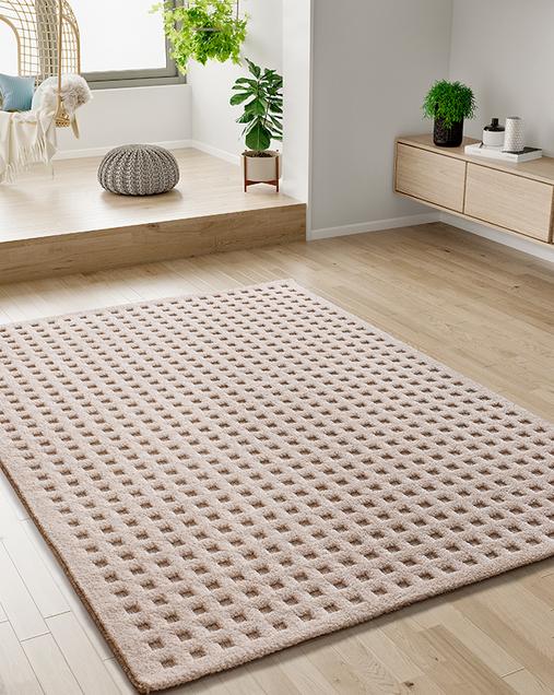 Alfombra Estilo nórdico con Relieve Diena 40418 04 Blanco