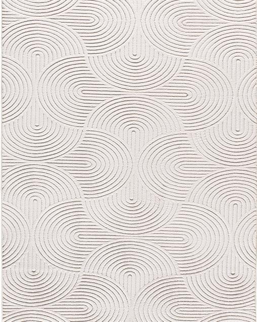 Alfombra Geométrica lavable Estilo 23040 41 Crema