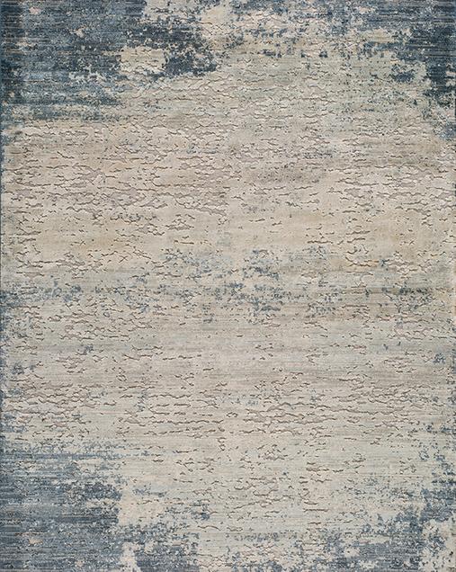 Alfombra Vintage con toques de Arte Abstracto Farashe 889 07 Azul