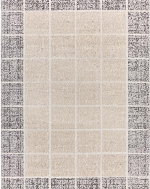 Alfombra Geométrica Con Relieve Flora 12959 04 Blanco