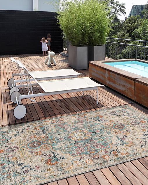 Alfombra Vintage de Exterior-Interior Luna 20157 21 Multi