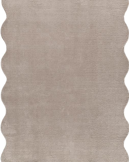Alfombra con Formas Onduladas Mellow Liso 42 Piedra