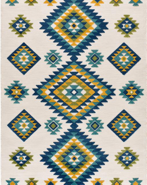 Alfombra Geométrica De Exterior-Interior  Mila 23532 21 Multi