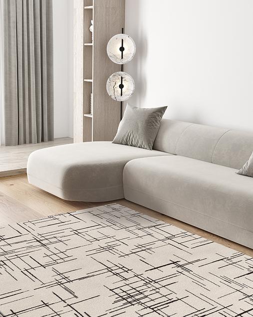 Alfombra Geométrica Retro 12890 04 Blanco