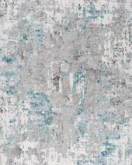 Abstract Art rug Riad 23610 19 Silver