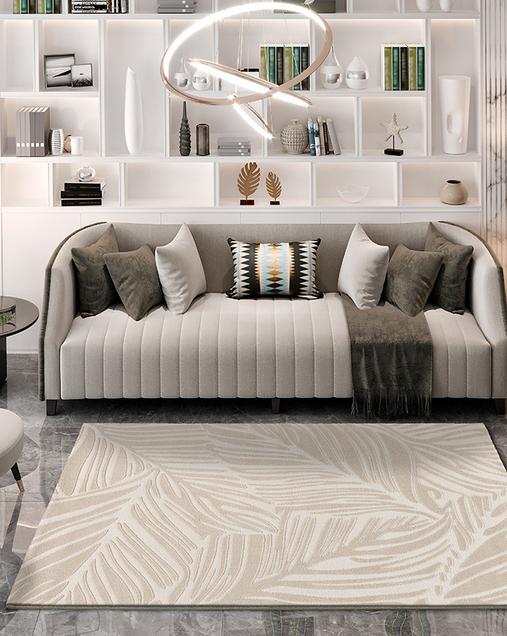 Alfombra Estilo Nórdico con relieve Sensation 12744 04 Blanco