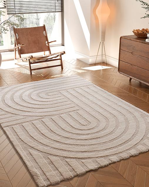 Alfombra Estilo Nórdico Snowy 59773 04 Blanco