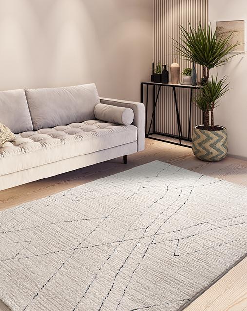 Alfombra Estilo nórdico Turin 2379 04 Blanco