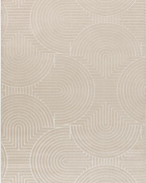 Alfombra Estilo Nórdico con relieve Zen 12754 04 Blanco